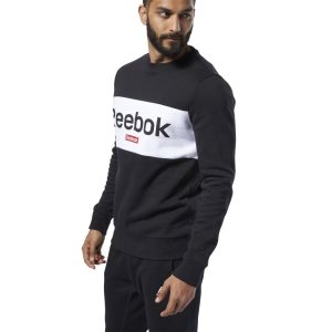 Reebok Training Essentials Linear Logo Sweatshirt Herren - Schwarz - DE 783-PNF